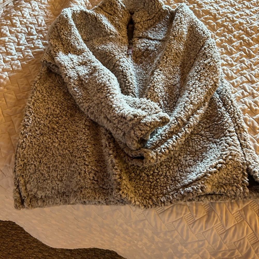 True Grit Fluffy Gray Pullover - image 1